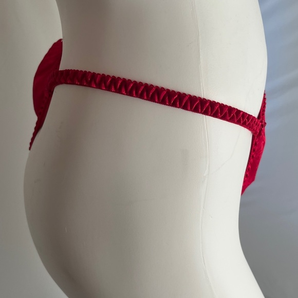 Van Mar red satin string panty XL - Picture 2 of 10